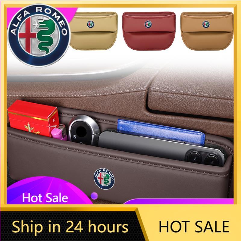 Car Stickers For Alfa Romeo 1pcs Car Seat Gap Storage Box Auto Acesssories For Alfa Romeo Giulia Stelvio Giulietta 156 159 147 M