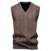 Men's Slim Fit Velvet-Thickened Knit Vest for Autumn/Winter