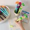 Creative Boxing Long-hair Robot Ballpoint Pen Fun Children's Stress-relieving Stationery Black Ink Writing Pen School Supplies