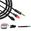cooyin Cy8BHD Recable Headphone Cable for Earphones and Single Crystal Copper Cable for Sennheiser Balanced Headphones, 8-Core Silver-Plated