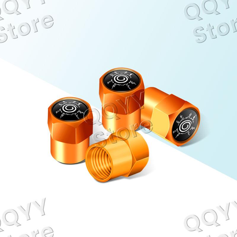 Universal Anime Emblem Car Valve Caps Metal Alloy Wheel Tire Air Stem Covers Dust Tyre Valve Caps For Cars Motorcycles Bike 4Pcs