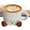 Hand Held Ceramic Coffee Cup Foot Mug Cute Afternoon Tea Coffee Cup  Latte Art Cup Novelty Coffee Mugs