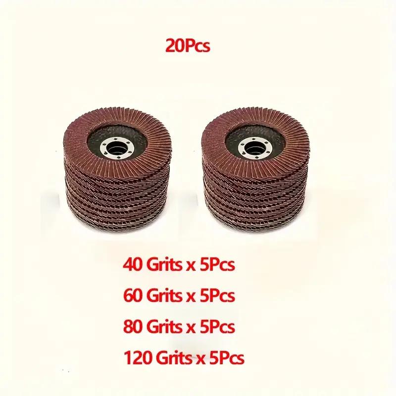 

20Pcs 4.5 Alumina Flip Sheet, Nylon Mesh Backed - Coarse Grain Suitable for Knife Grinders, Ideal for Metal, and Wood Grinding