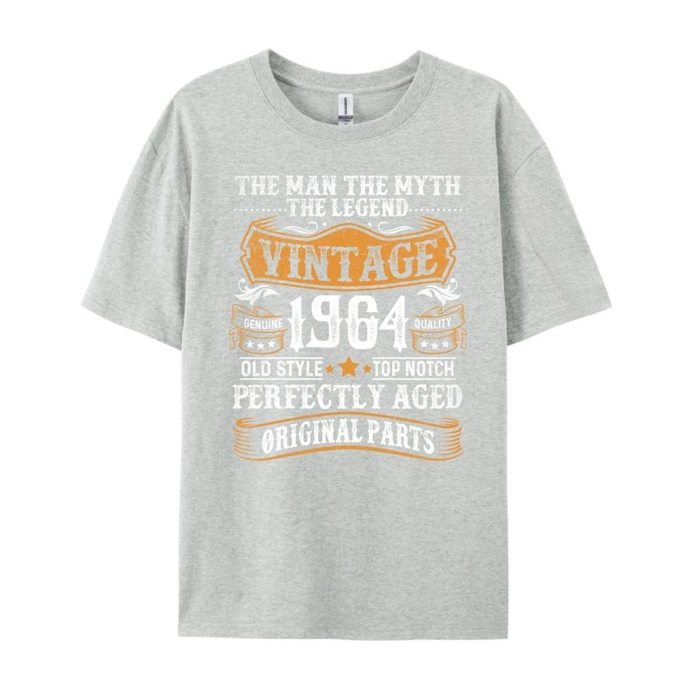 60 Years Old 1964 Man Myth Legend 60th Birthday Funny T Shirts Men Long Sleeve TShirt Aesthetic Clothes