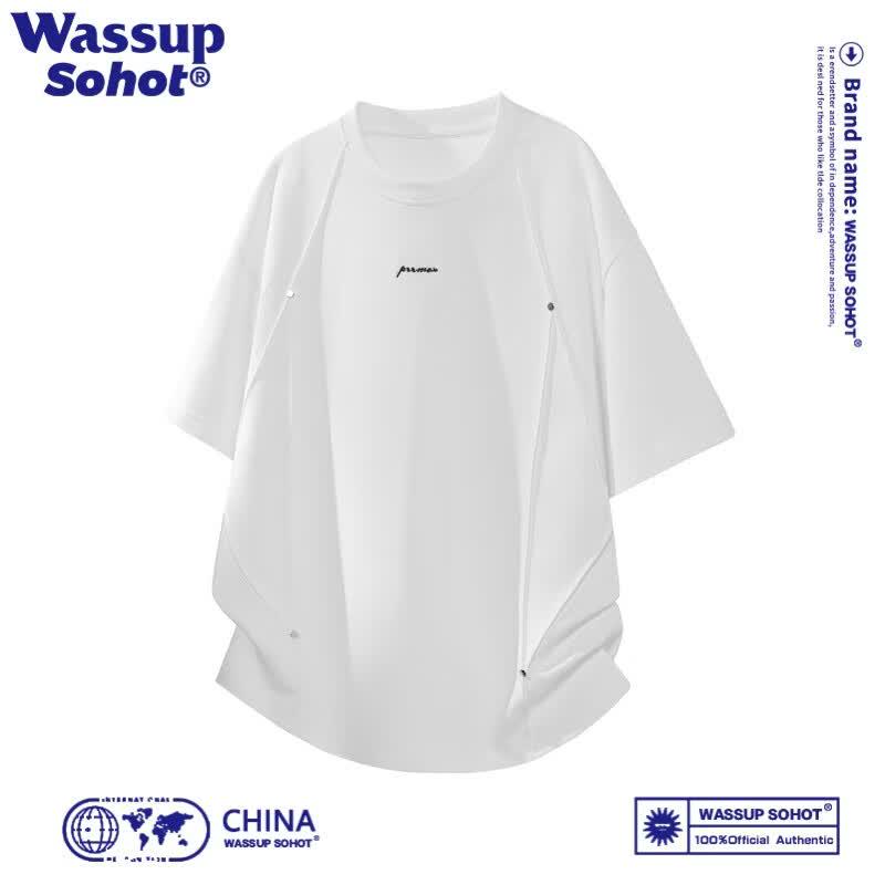Wassup Sohot Men s Loose Fit Rivet T-Shirt L