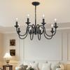 American Vintage Wrought Iron Chandelier for Living Room, Dining Room, or Bedroom