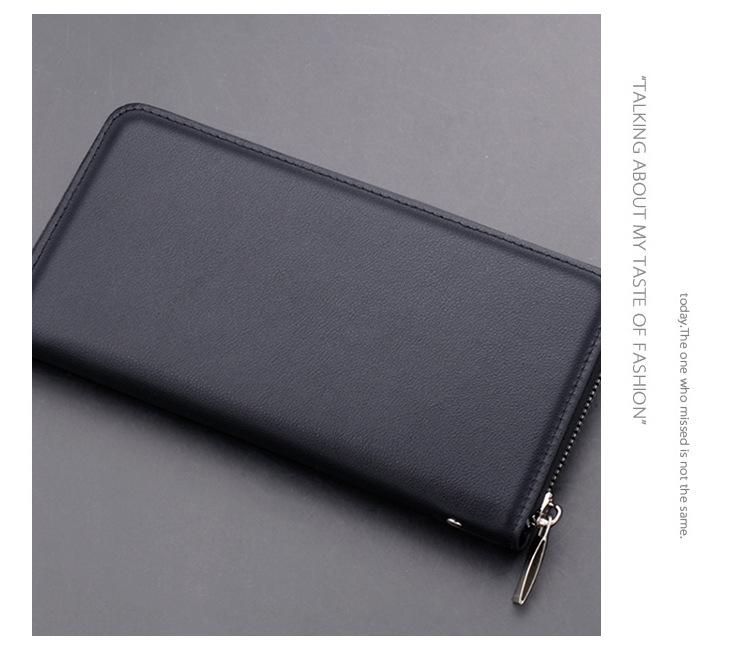 Men's Business Zipper Clutch: Large Capacity, Fashionable Handbag & Phone Wallet