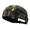 Adjustable Melon Skin Cap Distressed Denim Beanie Fashion Docker Cap  Women