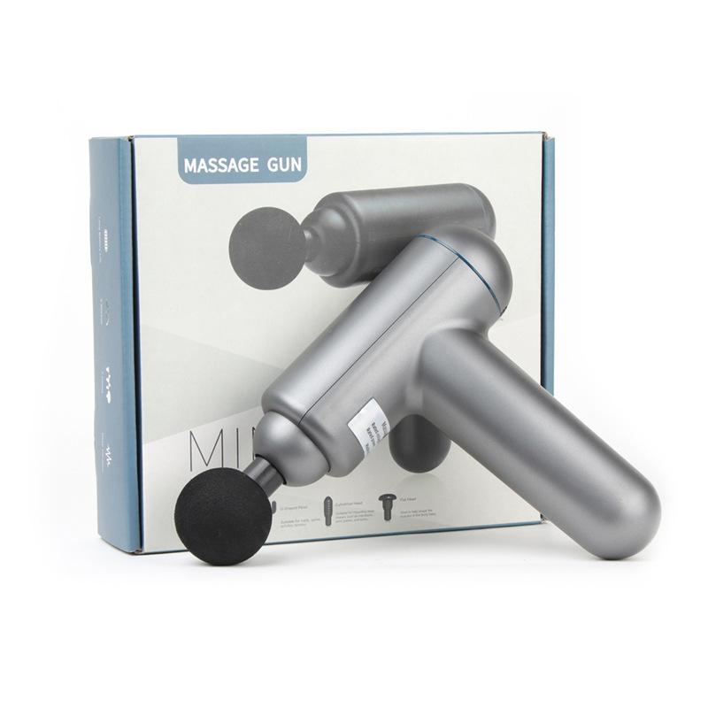 

Electric Massage Gun Fascia Instrument Muscle Relaxation Vibration Gun Gift Fitness Equipment Neck Mask Grab Type C Charge серебряный