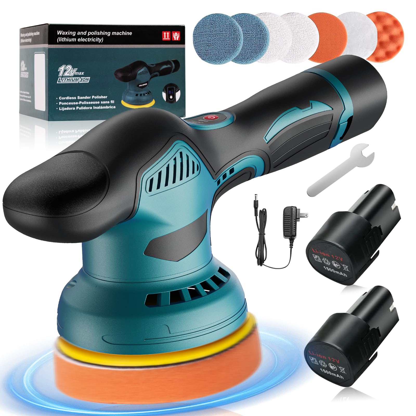 

Беспроводной электрический полировальный аппарат для автомобиля с 8 5500 двумя компактными и для царапин на зеркале автомобиля и подходит для дома Включает полировальную губку и японский