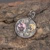 Black Rhodonite Gemstone Jewelry, 925 Sterling Silver Pendant Handmade Gorgeous Silver Chain Pendant For Wedding Gift