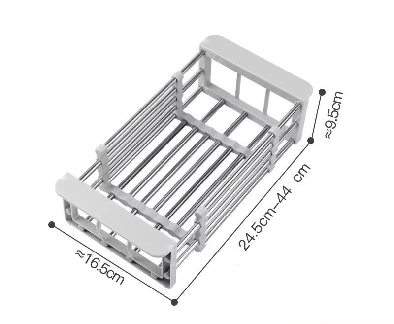 Hot Sale Kitchen Multifunctional Stainless Steel Sink Filter Drain Cutlery Basket Vegetables and Fruit Washing Drain Basket