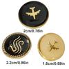 Airport Uniform Buttons Rustproof Metal Buttons Fasteners Airline Crew Buttons for Airline and Ground Crew