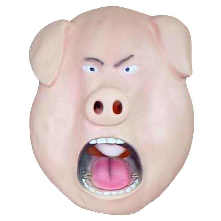 Masque de Cochon Dessin Animé Latex Drôle Accessoire de Costume d'Halloween Pour Cosplay et Fête