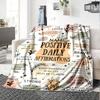 Positive Daily Affirmations Cozy Personalized Blanket Personalized Name Soft Cozy Versatile For Sofa Couch Office Bed Picnics Ideal For All Seasons