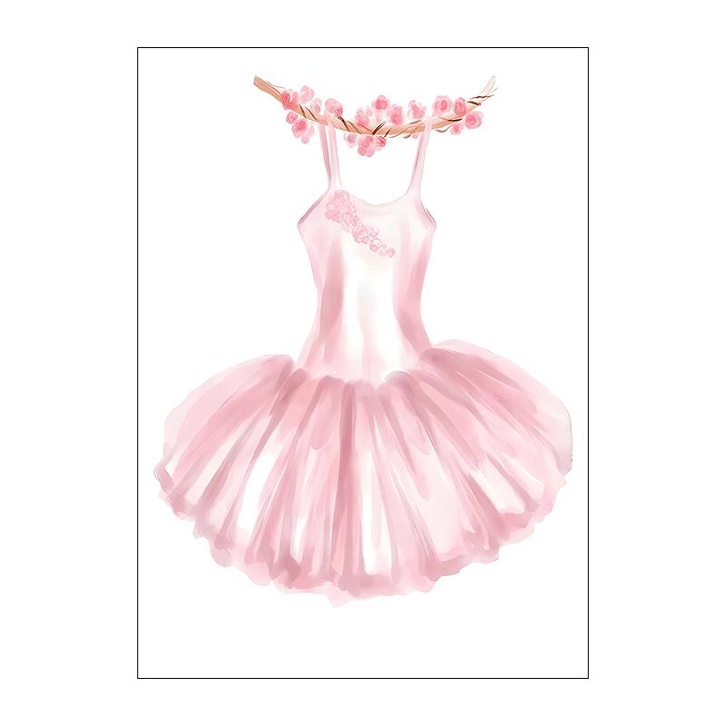 Black Little Girl Ballet Canvas Painting Butterfly Wing Wall Art Nordic Posters And Prints Wall Pictures Baby Kids Room Decor Unframed