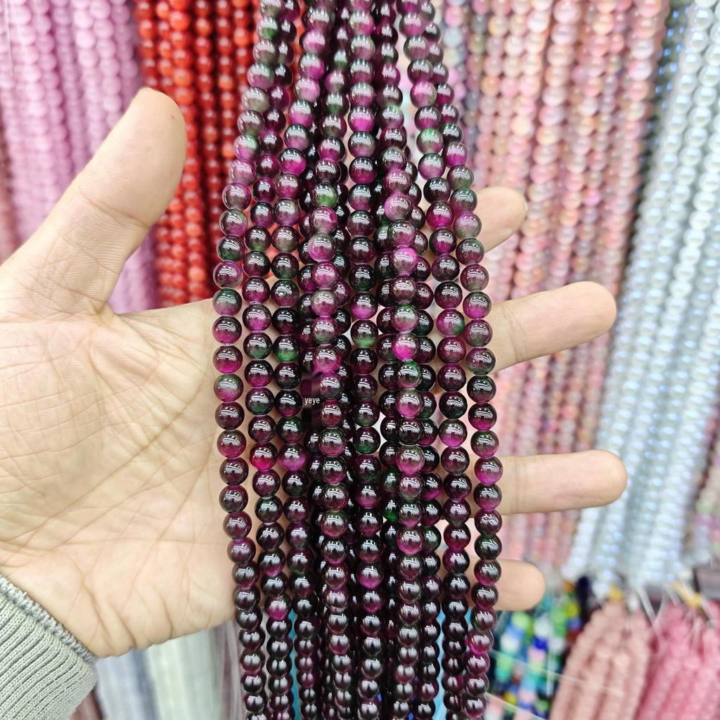 8mm Cat's Eye Stone Beads: Single, Double, Triple-Color, DIY Jewelry Round Beads