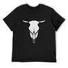 Cow's Skull T-Shirt Vintage Graphic Tee Kawaii Clothes Clothing Aesthetic Clothes Men T Shirt
