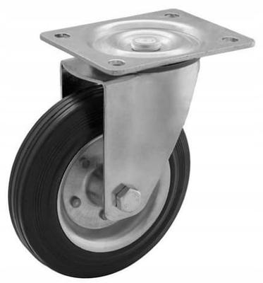 Swivel Caster Set, 125mm Diameter Steel-rubber Swivel Caster