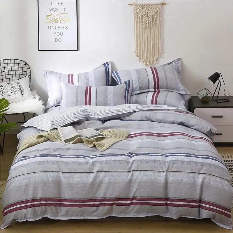 Spring Cotton Bedding Set Soft and Skin-friendly Four-piece Student Dormitory Single Double Bed Single Quilt Cover 1.8m