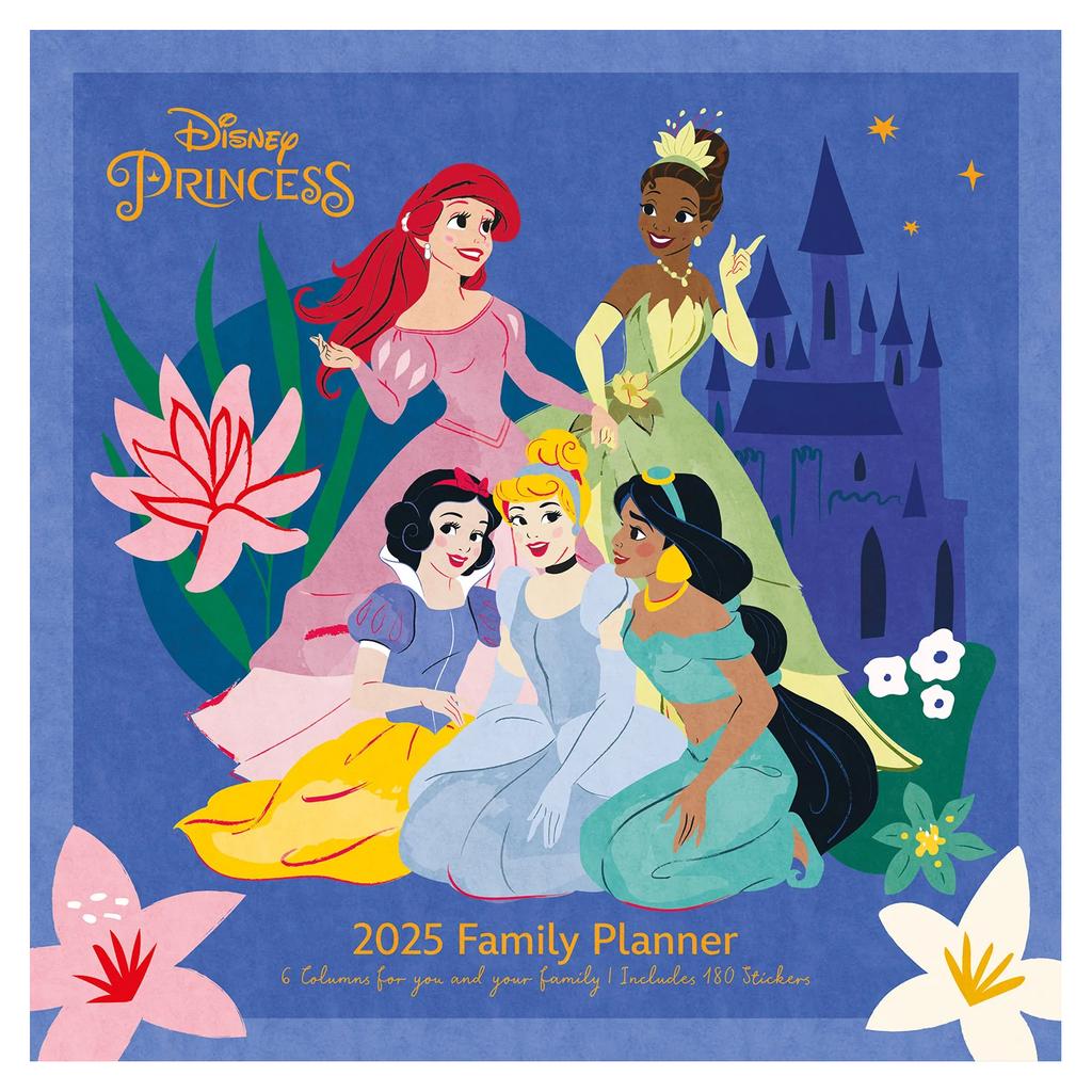 Disney Princess 2025 Square Family Planner