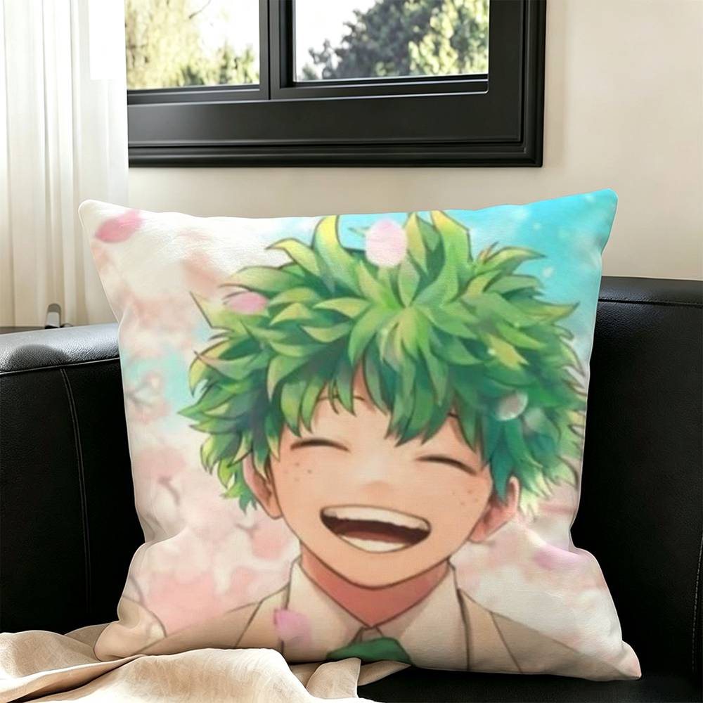 bb26-My Hhero Bakudeku Pillow Case Square Double-Sided Sofa Cushion Cover Bedroom Bedside Pillow