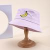 New embroidered fruit bucket hat female export double-sided can wear sunshade basin hat spot