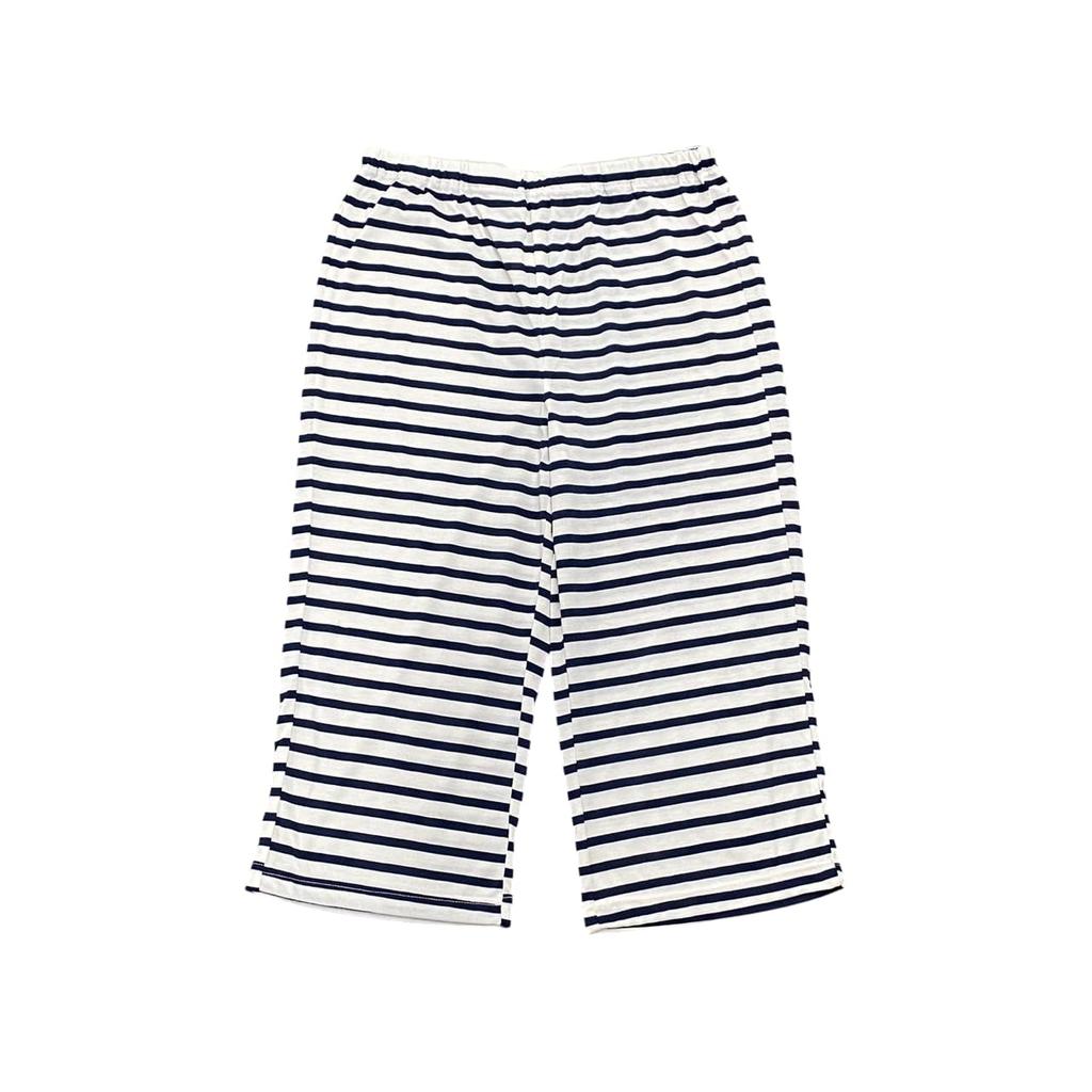 Takihyo Angie La Angie Pajama Short Length Cotton Navy Coquette/Beautiful Set, Sleeves, 3/4 Pants, Jersey, Women's, Summer,