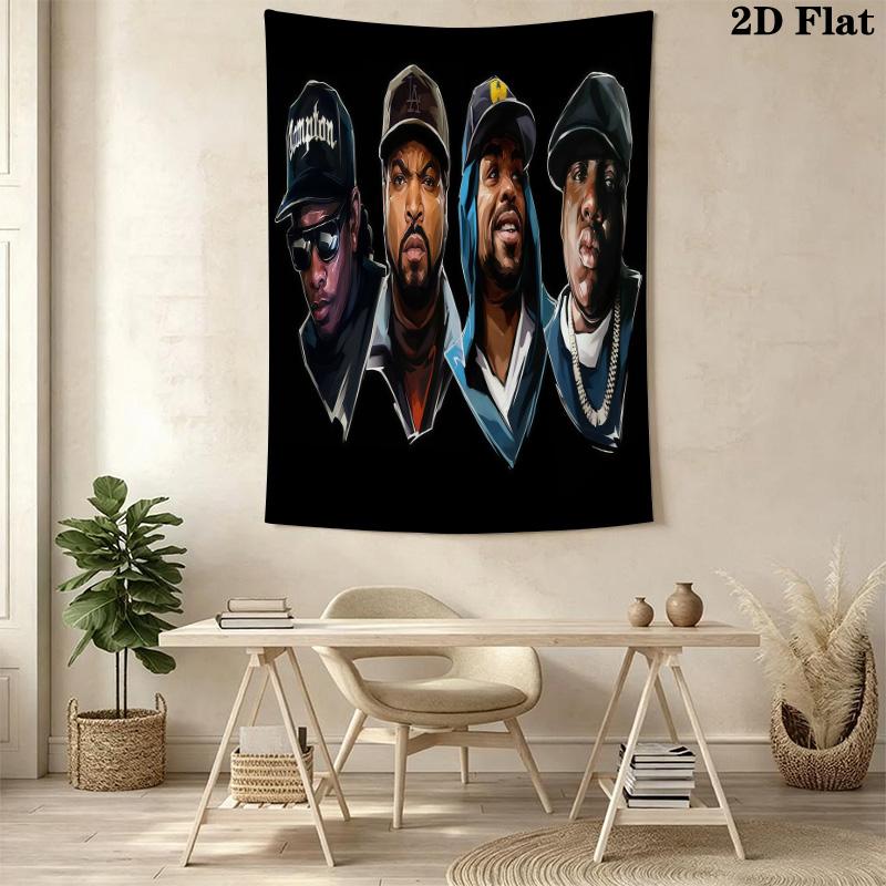 Rap Legends Visual Celebration Threepiece Set 1 Duvet Cover 2 Pillowcase Without Core Soft And Comfortable Christmas Birthday Gift