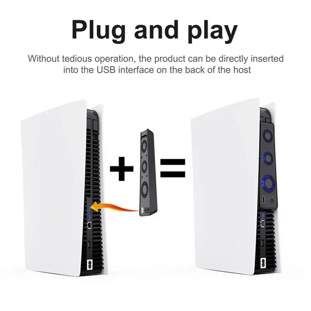 External Cooling Fan Cooler Game Accessories For PS5 PlayStation 5 Host Console
