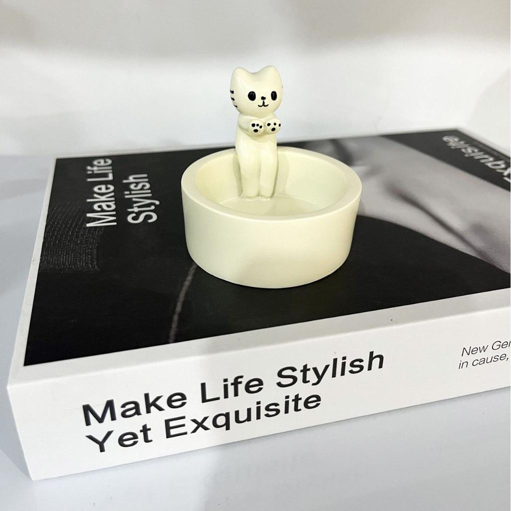 Cartoon Kitten Candlestick Decoration Home Ornament