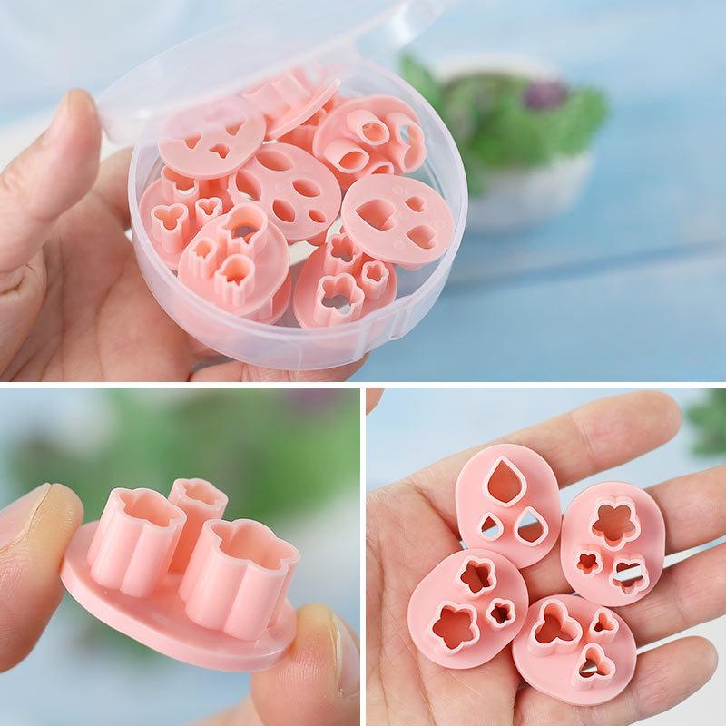 10 Piezas Moldes para Pendientes de Arcilla Blanda Flor Combinación de Flores Pétalos Hojas Cortadores de Arcilla Polimérica Herramienta para Hacer Pendientes Artesanales Joyería