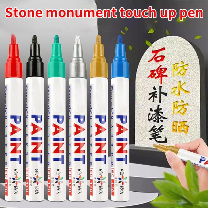 12 Pcs Permanent Paint Markers Oil Based Paint Pen Quick-Drying Permanent Marker for Plastic Cardboard Wood Metal Canvas