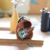 1-20PCS Cute Guitar Capybara Plush Toy Cartoon Guinea Pig Pendant Stuffed Doll Backpack Keychain Bag Car Key Ring Decor Kid Gift