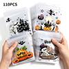 55/110pcs Self-Adhesive Plastic Gift Bags, Suitable for Party Favors And Horror Decorations - Skull, Bat, Pumpkin 4-In-1 Reusable Design,