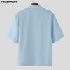 INCERUN Oversized Men Floral Print Shirts Casual Loose Buttons Tops