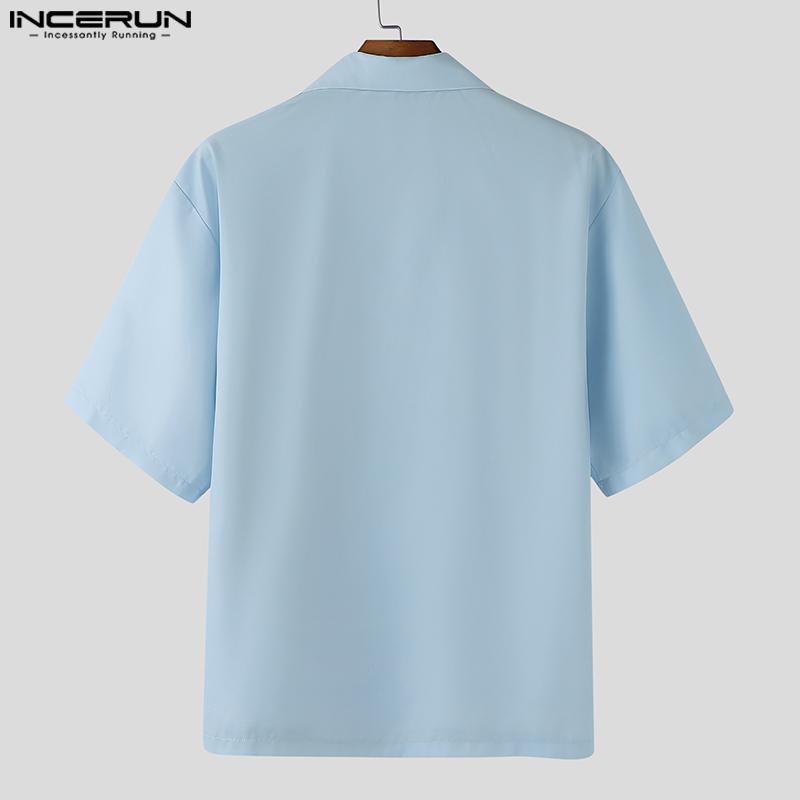 INCERUN Oversized Men Floral Print Shirts Casual Loose Buttons Tops