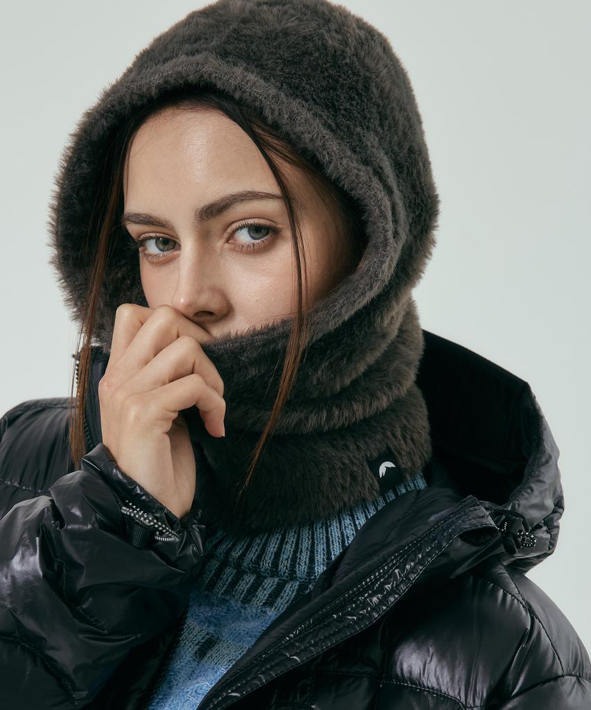 Sanlo [Unisex] Fluffy Fleece Balaclava - Charcoal Black