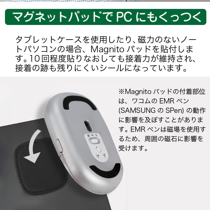 Easy-to-carry Remote Control Mouse with Magnet MAGNITO Mouse Gray
