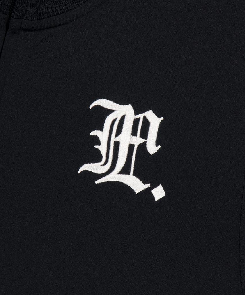 LMC Wm Gothic Football Short Slv Zip-Up Black