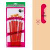 Foreign Trade Nylon Painting Brush Set - 10 Pieces, Red & Blue Handles, Flat Gouache & Oil Brushes