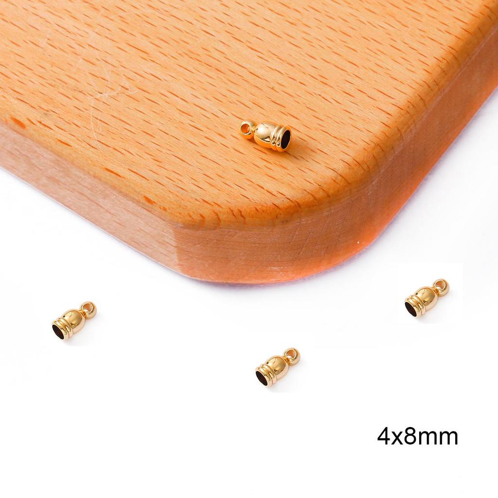 4Pcs Copper Tassel Hat Cap Charm Pendant for DIY Jewelry Making