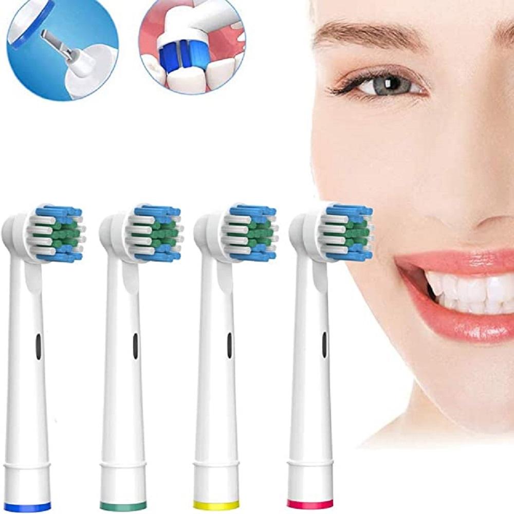4 Pcs/Pack Electric Toothbrush Replacement Head For Oral B Soft Bristles Toothbrush Heads Precision Clean Brush Heads Refills