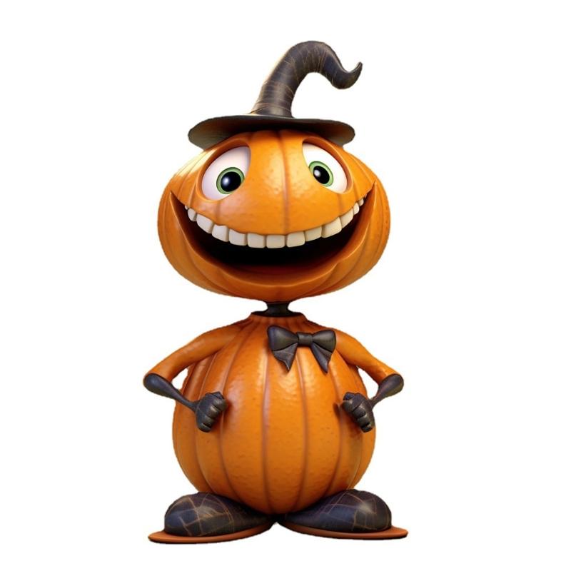 2024 New Halloween Pumpkin Figurines Decorations Ornaments Resin Pumpkin Figurine Home Table Decor Halloween Thanksgiving Party