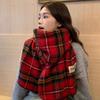 New Year of the Dragon Red Scarf Women's Winter New Plaid Imitation Cashmere Scarf Shawl Student Gift