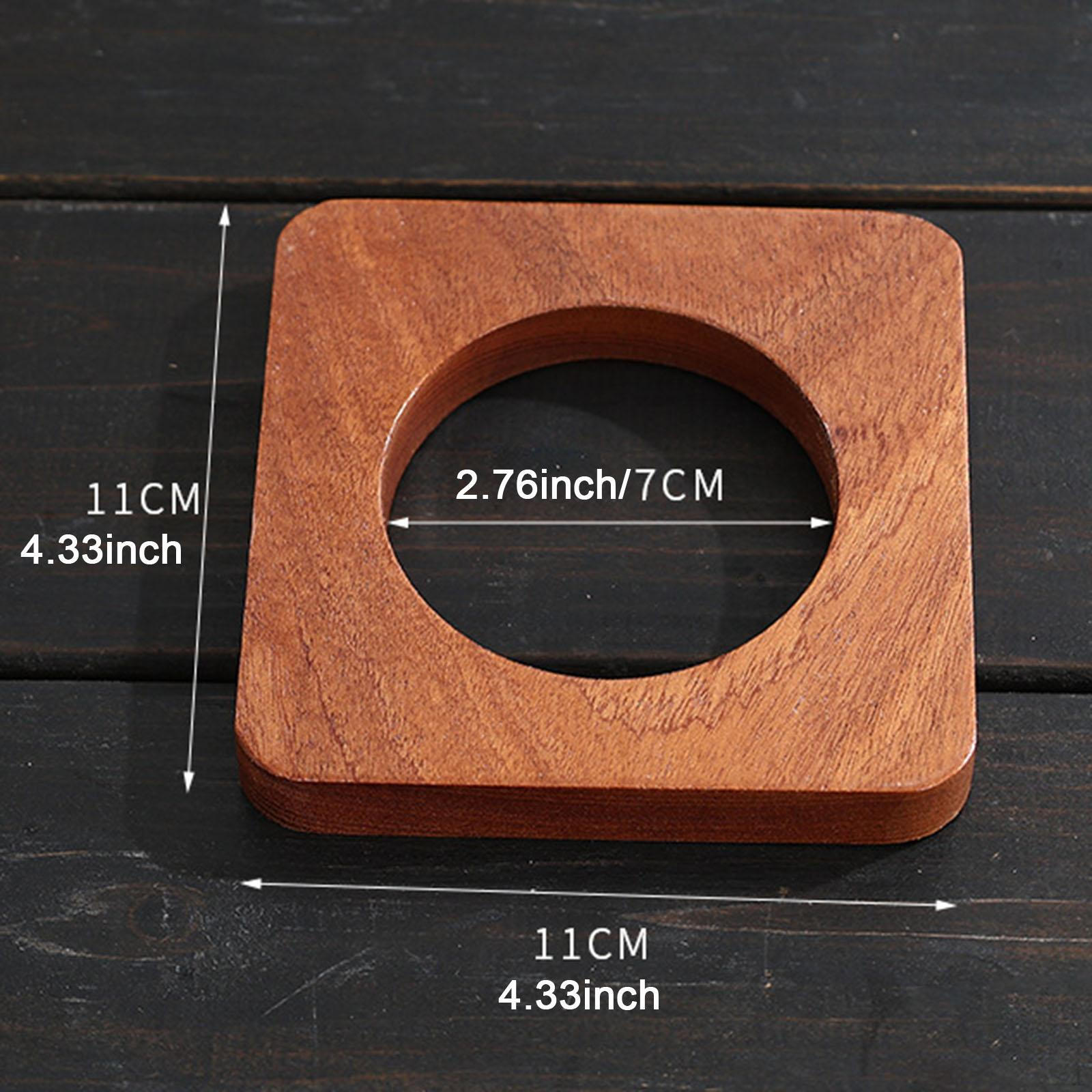 

Подставка для кофейной чашки, подставка для фильтра, прочное украшение из дерева, практичный ретро-поднос