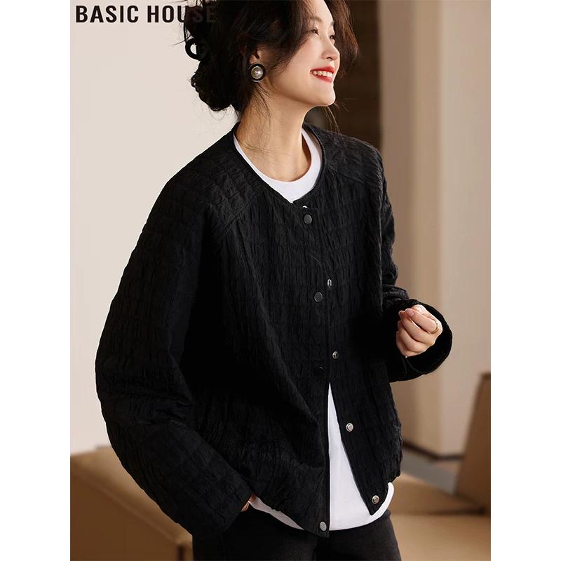 Basic House Women s Black Baseball Jacket M чёрный