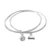 Silver Double Ring Blessing Bracelet: Sleek Ins Style, Niche Design, High-End Women's Accessory