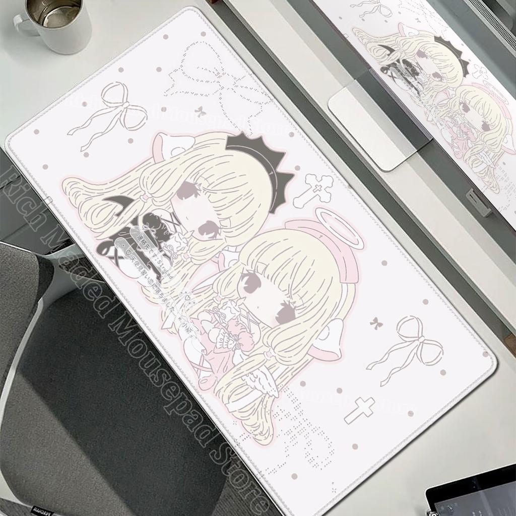 Cute Girl Desk Mat C-Chobits Chii Cartoon Laptop Mousepad Pink  Mouse Pad Office Pc Cabinet XXL Mouse Mat Extended Computer Pads