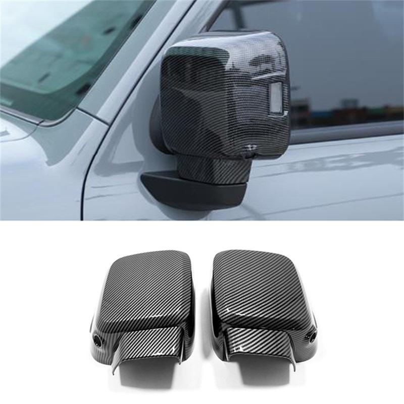 Car Decoration Door Mirror Cover For Great Wall GWM Tank 300 - Carbon Fiber Black White Rearview Accessories